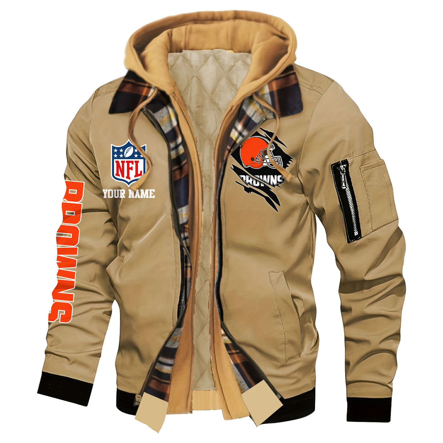 Cleveland Browns Jacket Casual Fake Two Piece Design PB2C4OZ