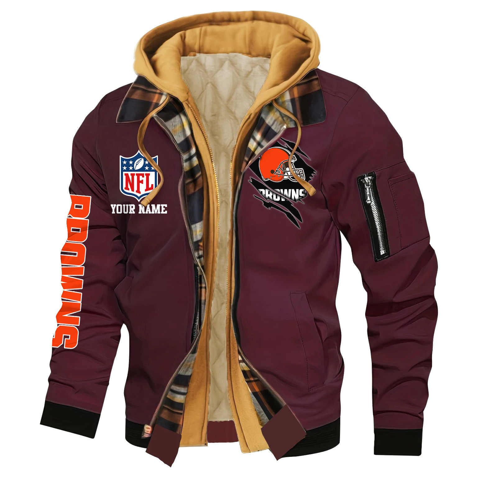 Cleveland Browns Jacket Casual Fake Two Piece Design PB2C4OZ
