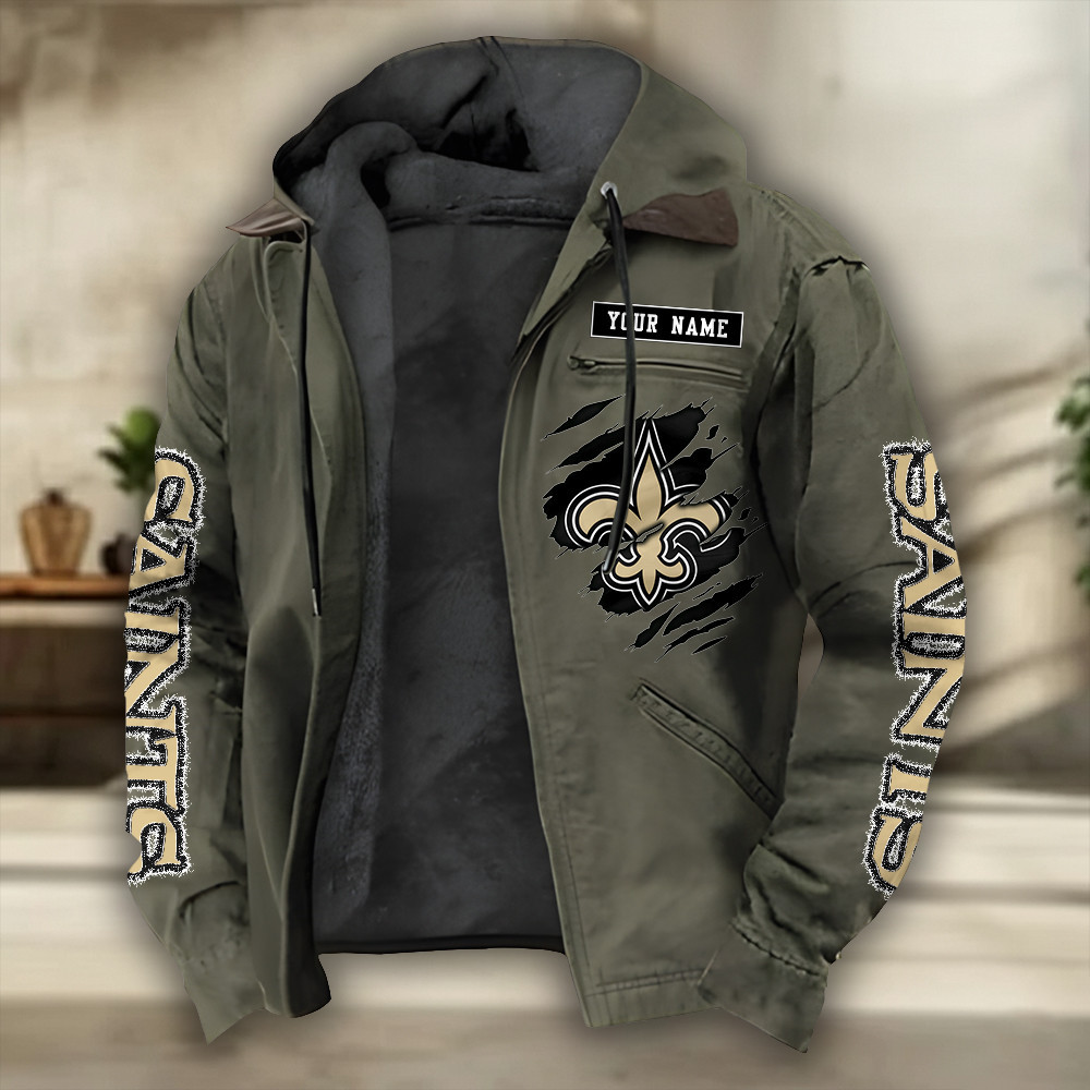 New Orleans Saints Heavyweight Hooded Jacket SPTPJH280