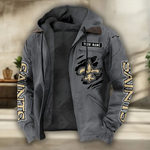 New Orleans Saints Heavyweight Hooded Jacket PBT2TMQ