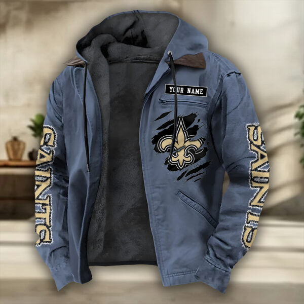 New Orleans Saints Heavyweight Hooded Jacket PBT2TMQ