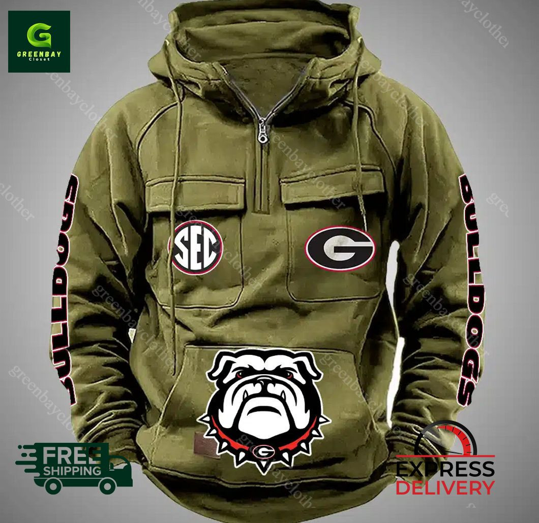 Georgia bulldogs Vintage Men Hoodies DV6 PB1STDW