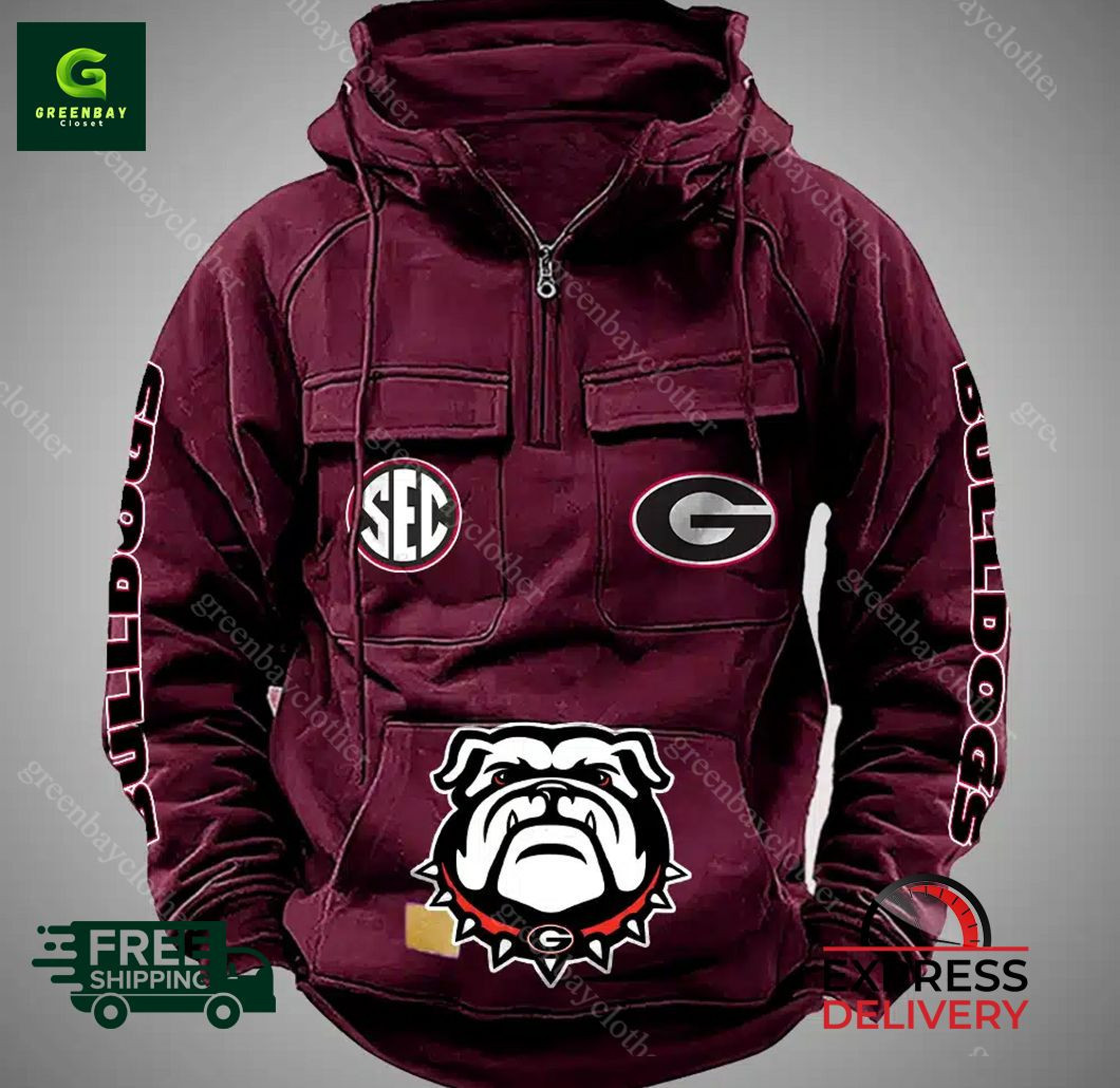 Georgia bulldogs Vintage Men Hoodies DV6 PB1STDW