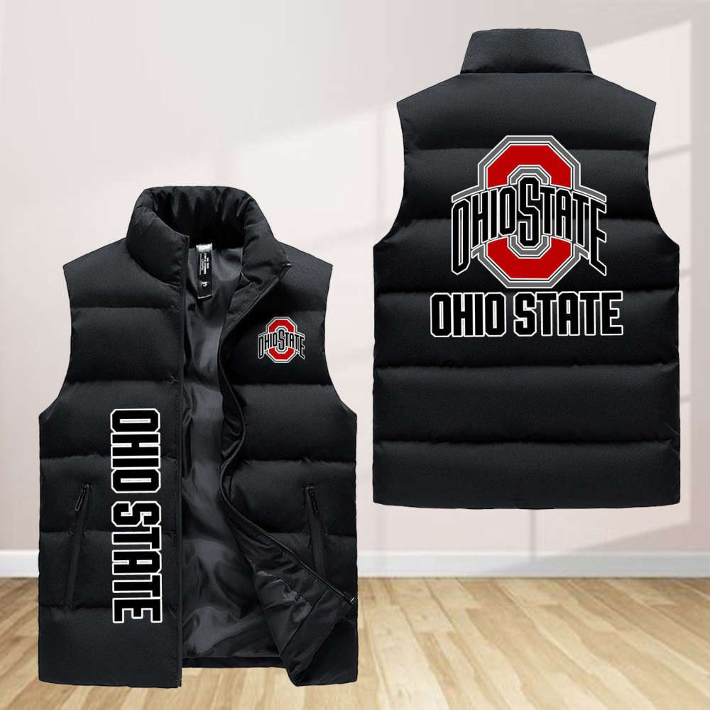 ohio state buckeyes NCAA Sleeveless Puffer Jacket G1211A