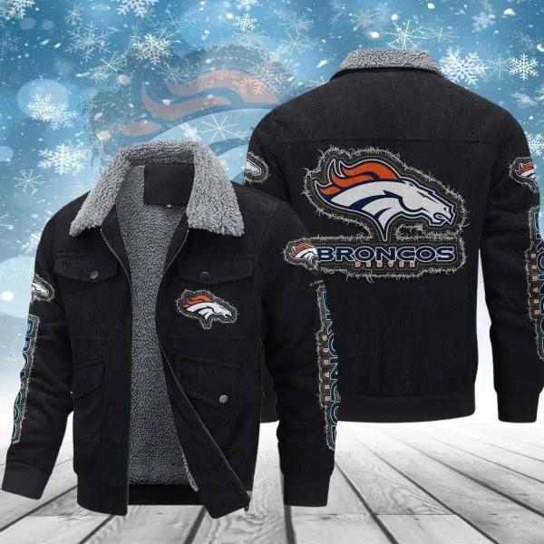 Denver Broncos Men's Thickened Corduroy Jacket ( SIZE M - 8 XL ) PB3B3OP