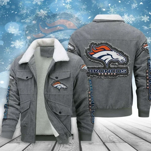 Denver Broncos Men's Thickened Corduroy Jacket ( SIZE M - 8 XL ) PB3B3OP