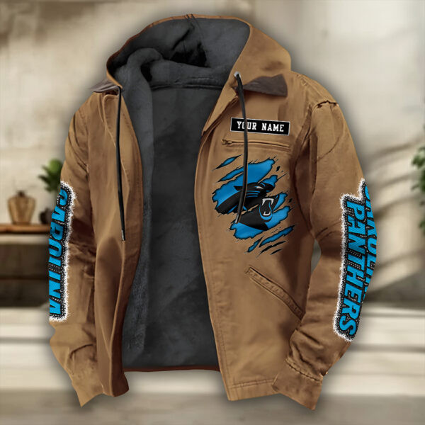 Carolina Panthers Heavyweight Hooded Jacket PBWBF0E
