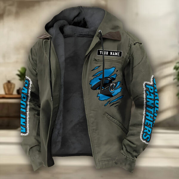 Carolina Panthers Heavyweight Hooded Jacket PBWBF0E