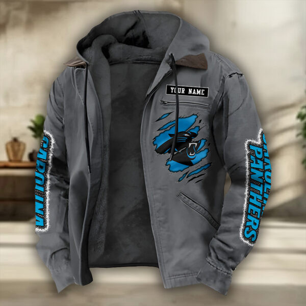 Carolina Panthers Heavyweight Hooded Jacket PBWBF0E