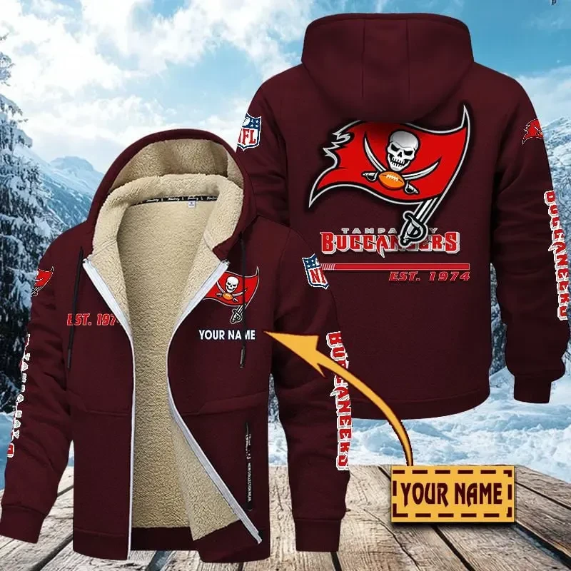 Tampa Bay Buccaneers Zip Up Fur Coat ANZTZH145