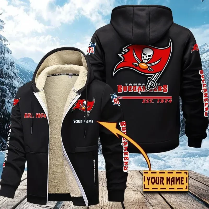 Tampa Bay Buccaneers Zip Up Fur Coat PBR5KID