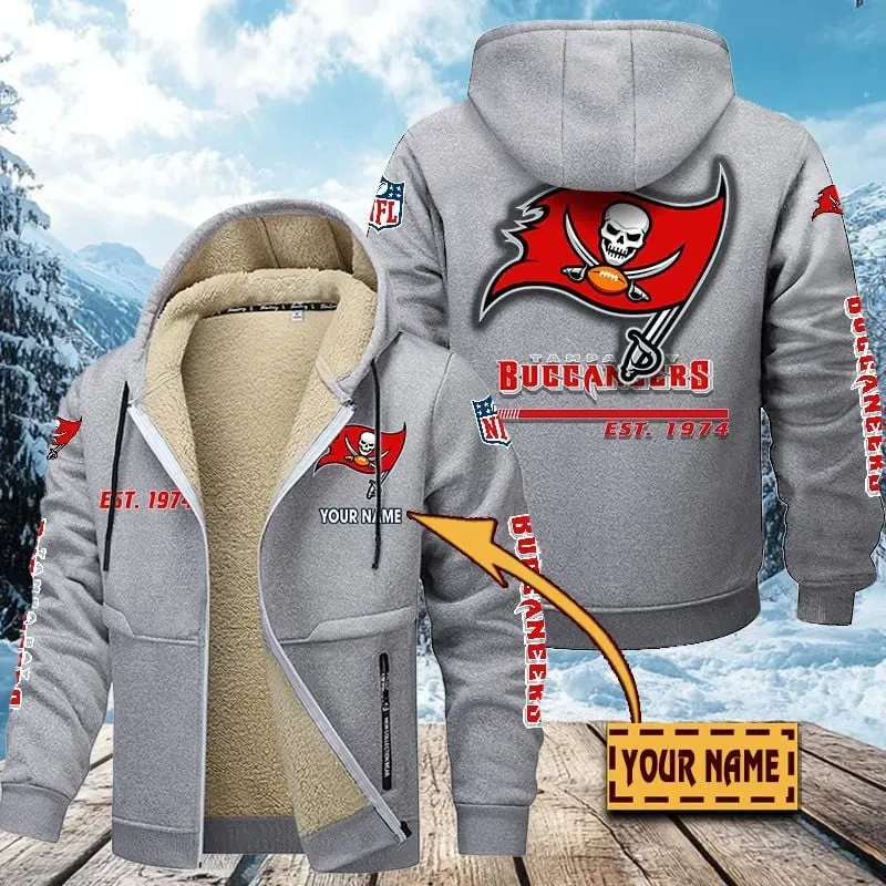 Tampa Bay Buccaneers Zip Up Fur Coat PBR5KID