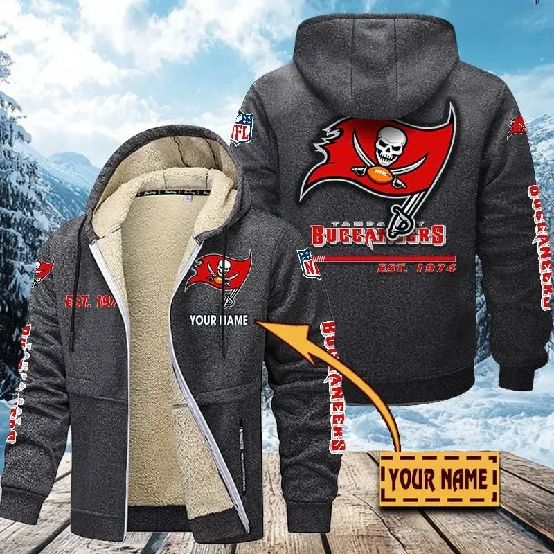 Tampa Bay Buccaneers Zip Up Fur Coat PBR5KID