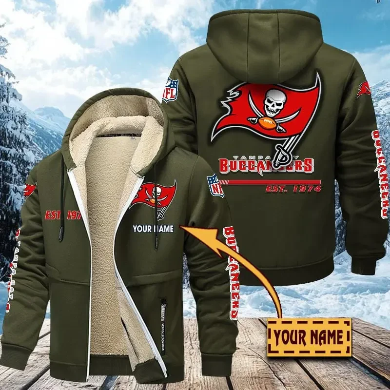 Tampa Bay Buccaneers Zip Up Fur Coat PBR5KID