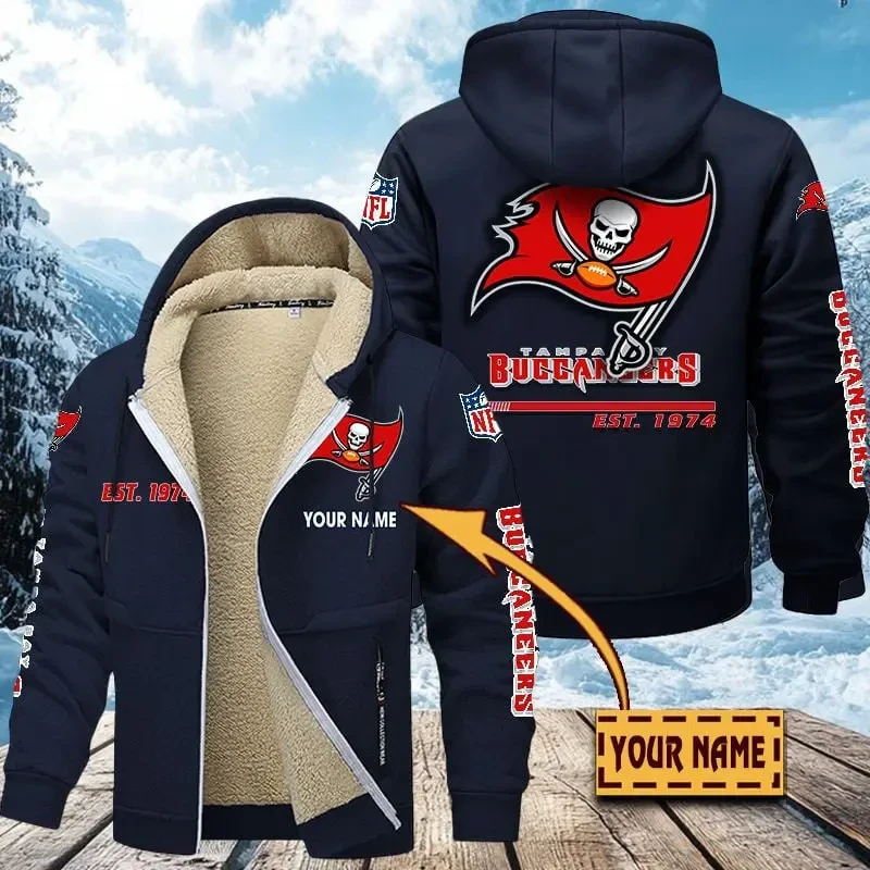 Tampa Bay Buccaneers Zip Up Fur Coat PBR5KID