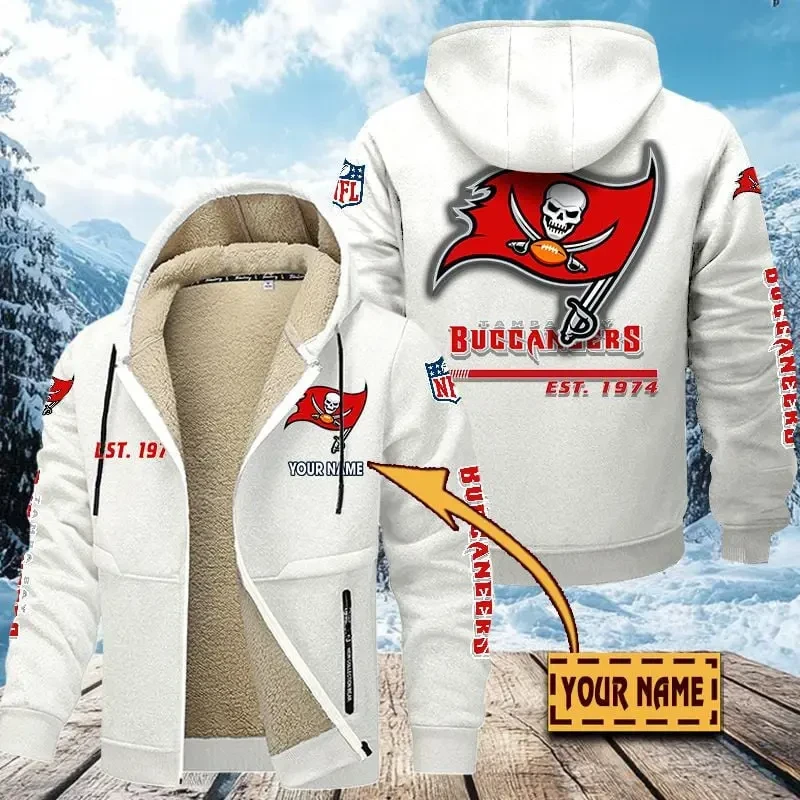 Tampa Bay Buccaneers Zip Up Fur Coat PBR5KID