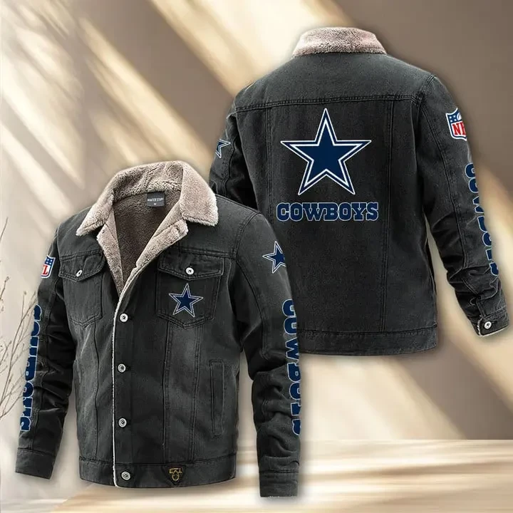 Dallas Cowboys Fleece Lined Denim Jacket PB34R2F