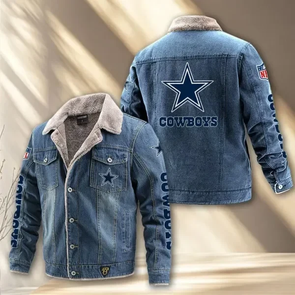 Dallas Cowboys Fleece Lined Denim Jacket PB34R2F