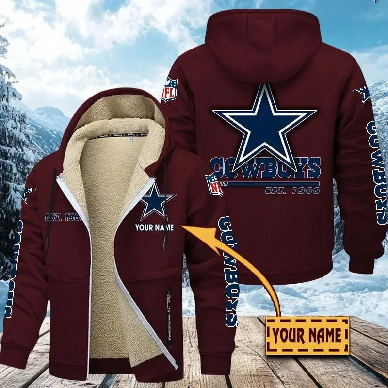 Dallas Cowboys | Zip Up Fur Coat PBW4DHD