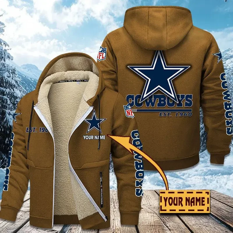 Dallas Cowboys | Zip Up Fur Coat PBW4DHD