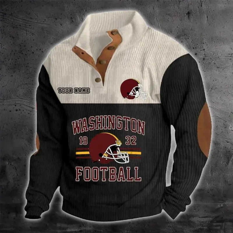 Washington Commanders Color Block Stand Collar Sweatshirt PBM7NYJ