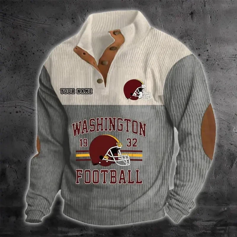 Washington Commanders Color Block Stand Collar Sweatshirt PBM7NYJ