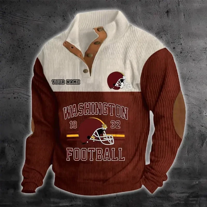 Washington Commanders Color Block Stand Collar Sweatshirt PBM7NYJ
