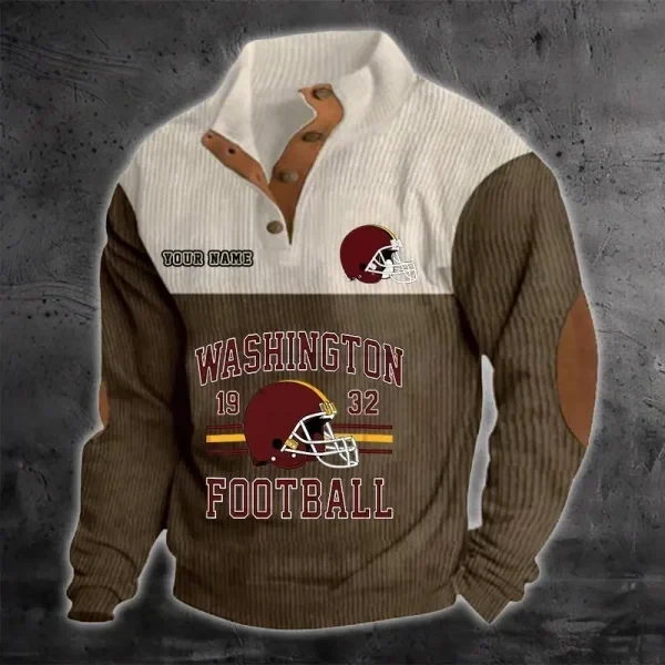Washington Commanders Color Block Stand Collar Sweatshirt PBM7NYJ