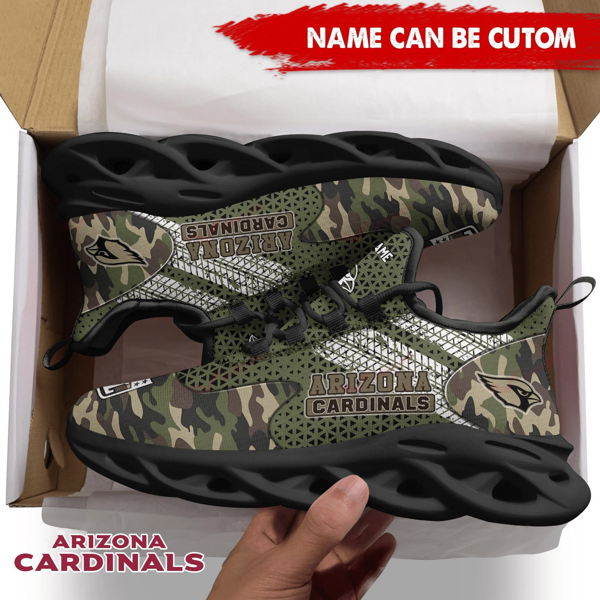 Arizona Cardinals Personalized Yezy Running Sneakers PBB7T4M