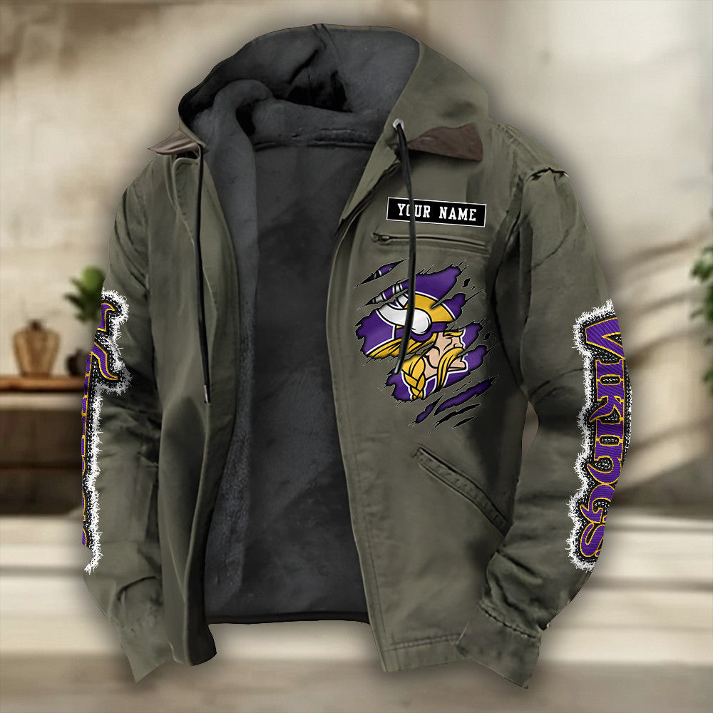 Minnesota Vikings Heavyweight Hooded Jacket PBGNG7L