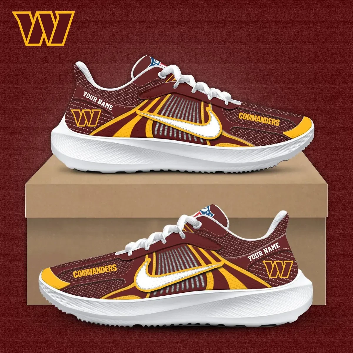 NFL Washington Commanders Running Athletic Shoes LUAS-T3Z7B8