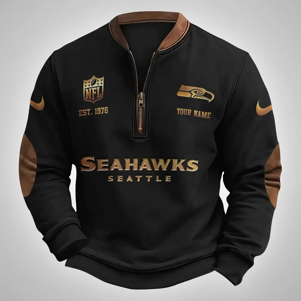 Seattle Seahawks Classic Half Zip Pullover SPTCHZP029