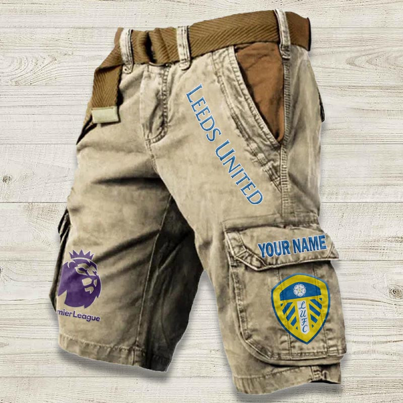 Leeds United Print Cargo Shorts GH189