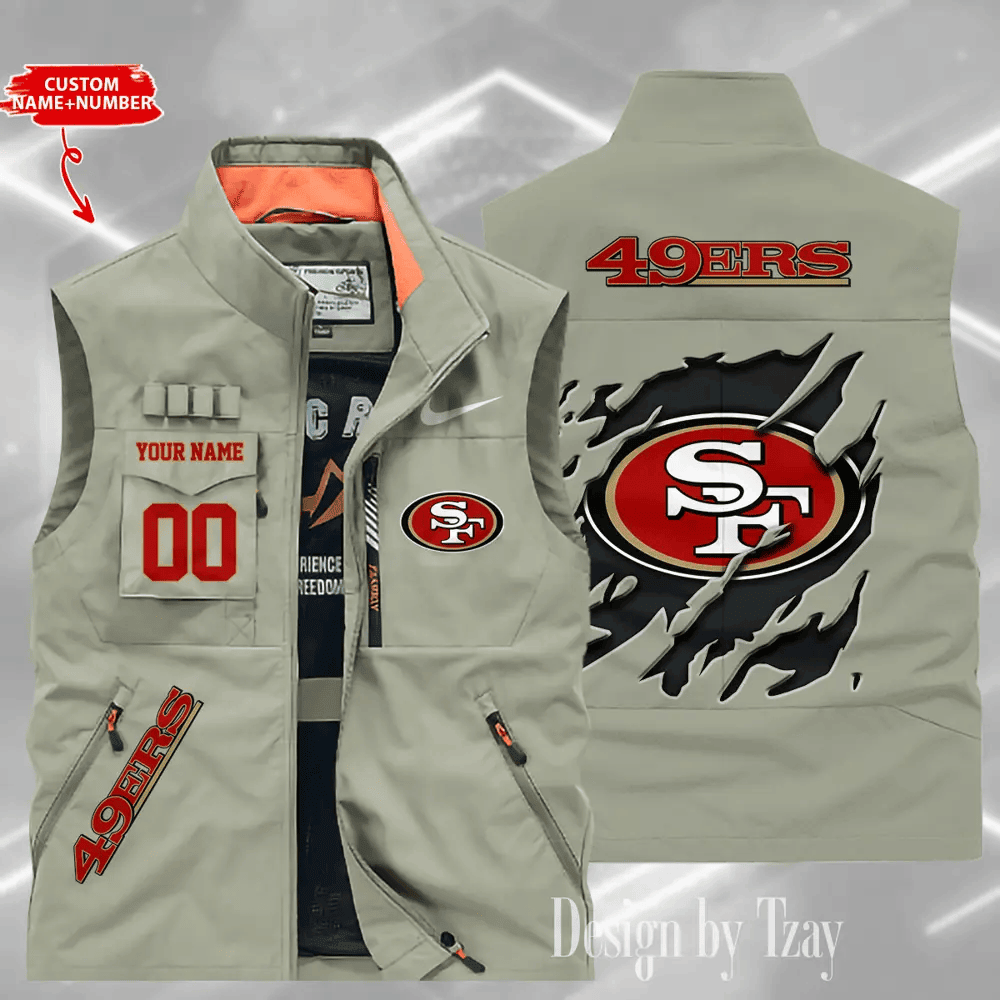 San Francisco 49ers Sleeveless Jacket Multicolor PBG8AHI