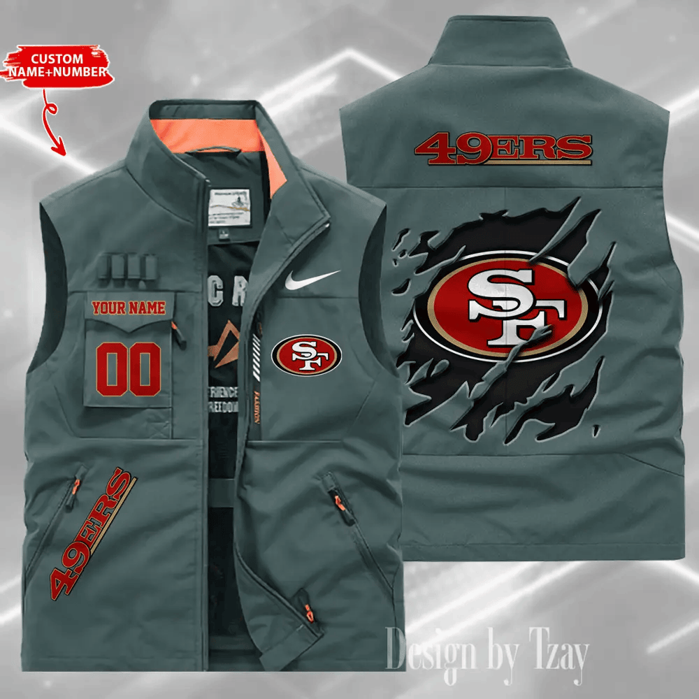 San Francisco 49ers Sleeveless Jacket Multicolor PBG8AHI