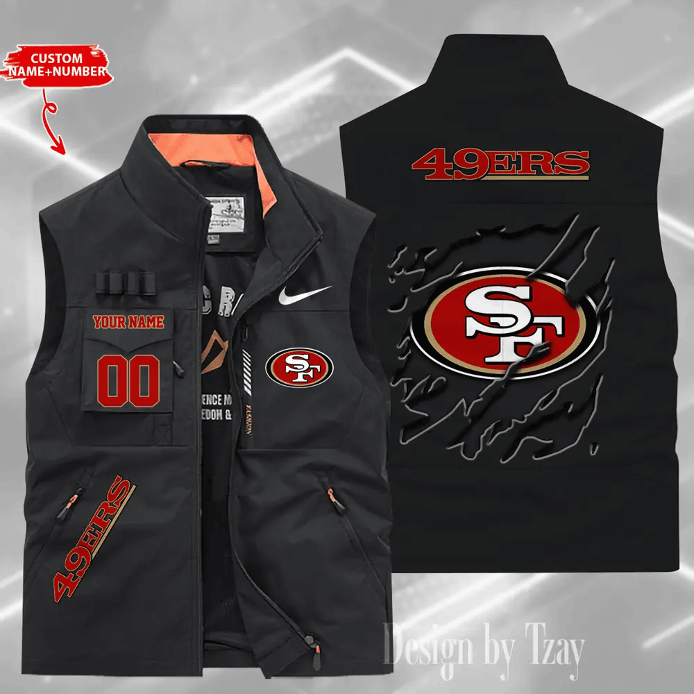 San Francisco 49ers Sleeveless Jacket Multicolor PBG8AHI