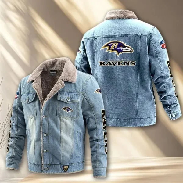 Baltimore Ravens Fleece Lined Denim Jacket PB3GA6V