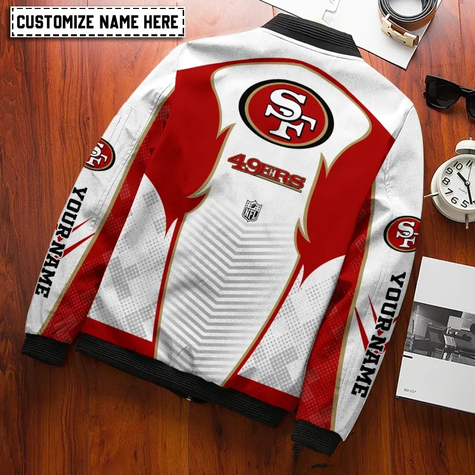 San Francisco 49ers Personalized Bomber Jacket PBMQHM5