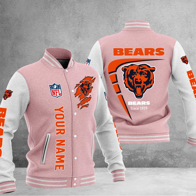 Chicago Bears Custom Multicolors Button Jacket PB33IXS