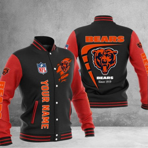 Chicago Bears Custom Multicolors Button Jacket PB33IXS