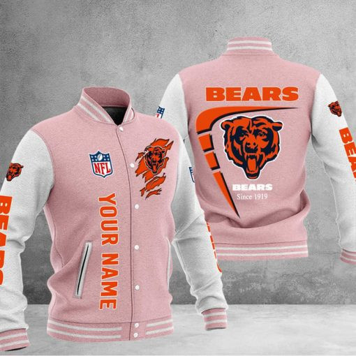 Chicago Bears Custom Multicolors Button Jacket PB33IXS