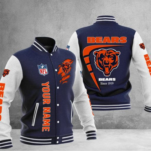 Chicago Bears Custom Multicolors Button Jacket PB33IXS