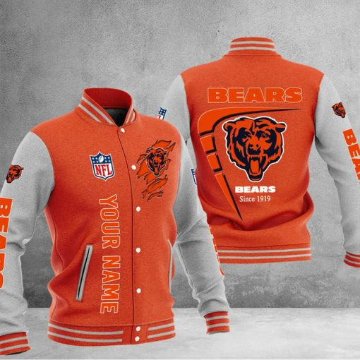 Chicago Bears Custom Multicolors Button Jacket PB33IXS