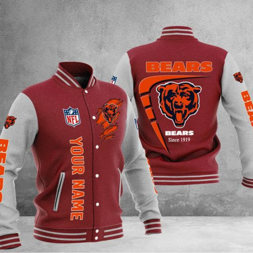 Chicago Bears Custom Multicolors Button Jacket PB33IXS