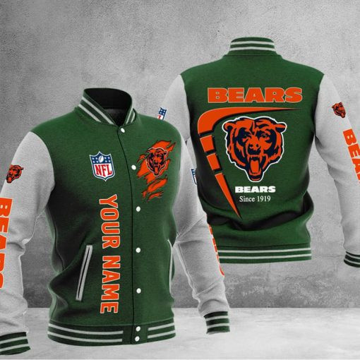 Chicago Bears Custom Multicolors Button Jacket PB33IXS