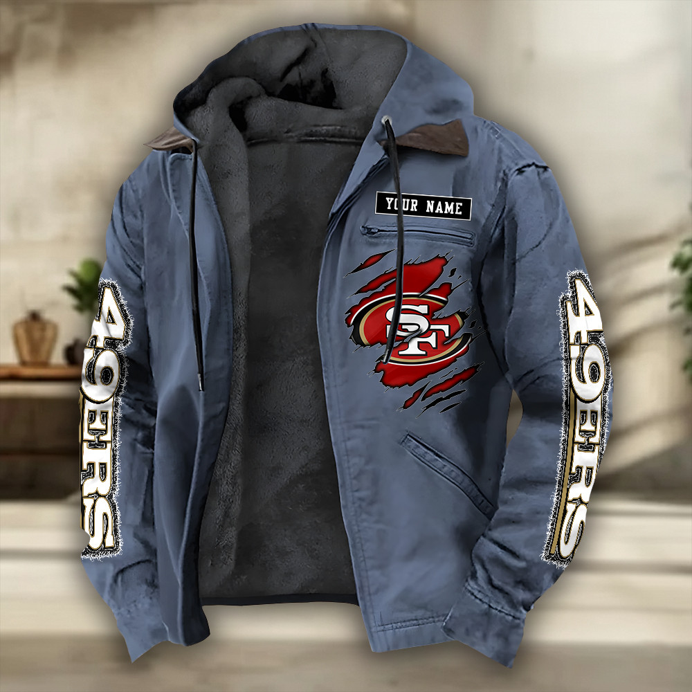 San Francisco 49ers Heavyweight Hooded Jacket PB6TSX8