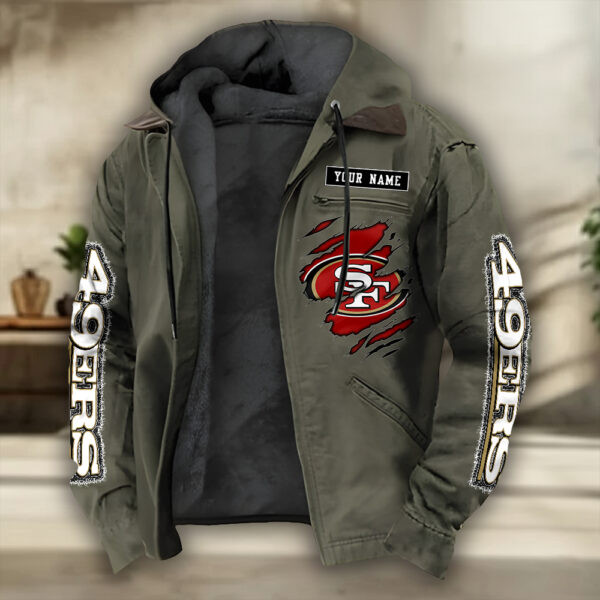 San Francisco 49ers Heavyweight Hooded Jacket PB6TSX8