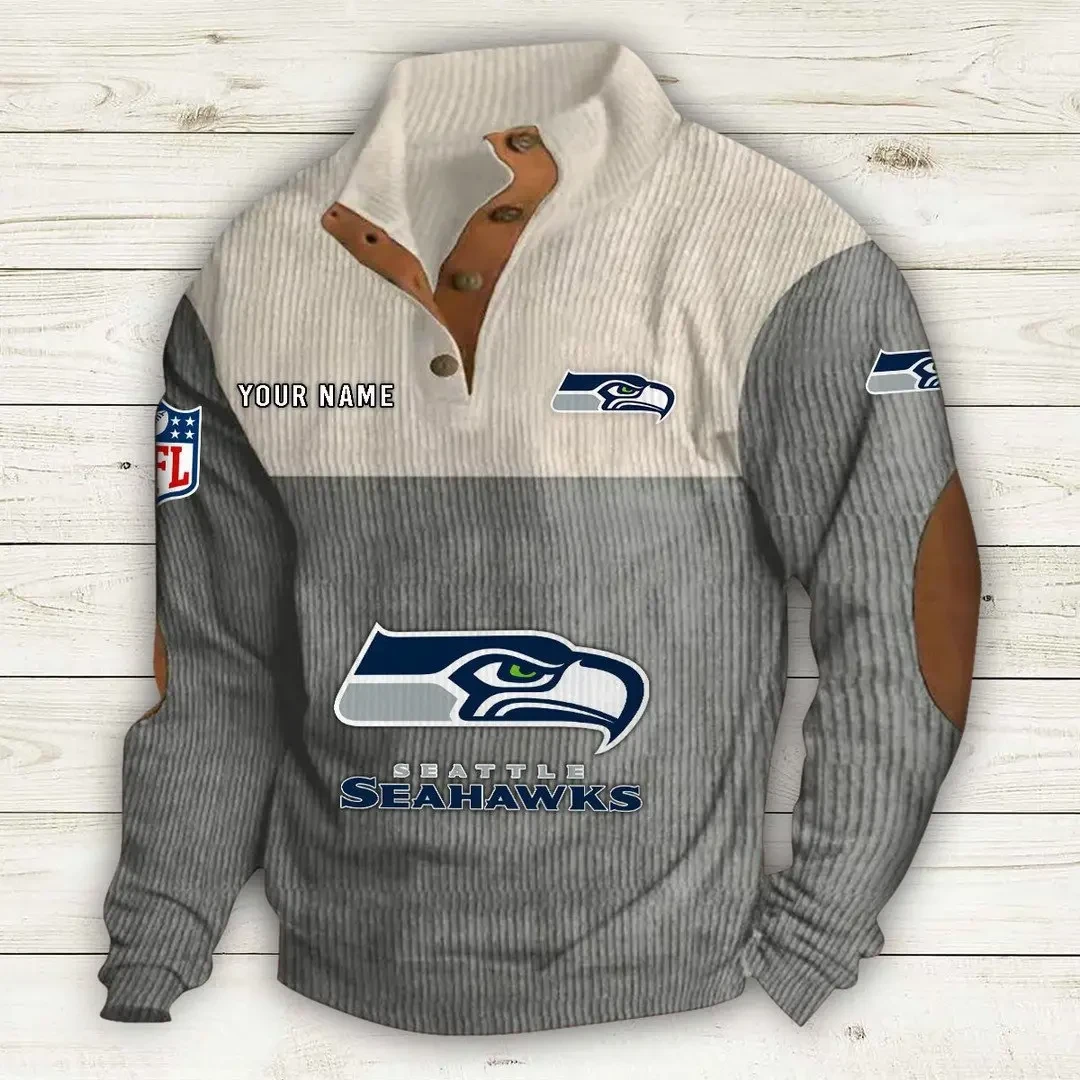 Seattle Seahawks Double Stand Collar Sport Hoodie S9DBSCH1024