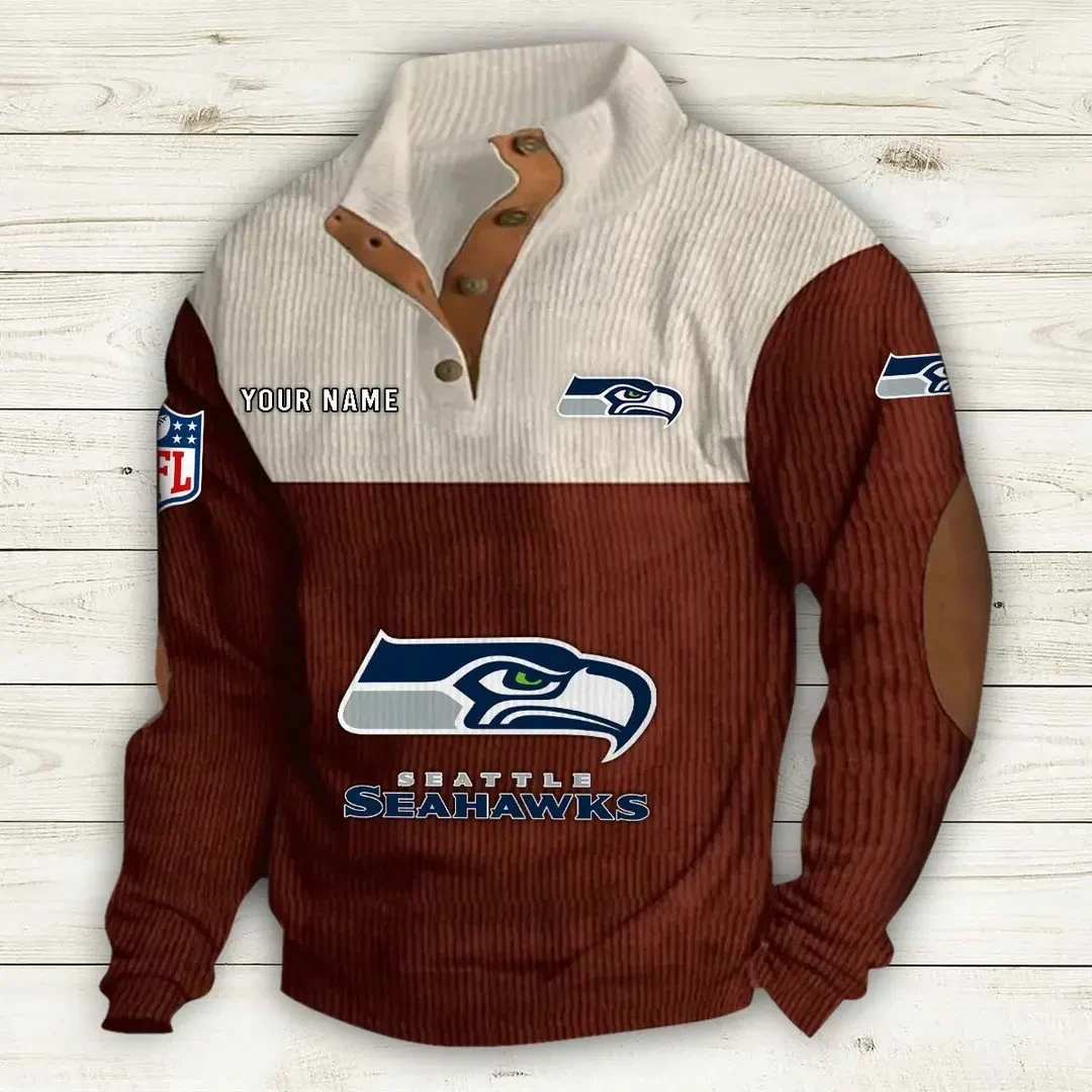 Seattle Seahawks Double Stand Collar Sport Hoodie PBPF8G1