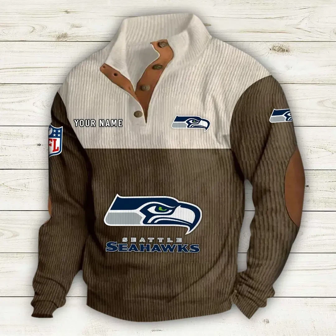 Seattle Seahawks Double Stand Collar Sport Hoodie PBPF8G1